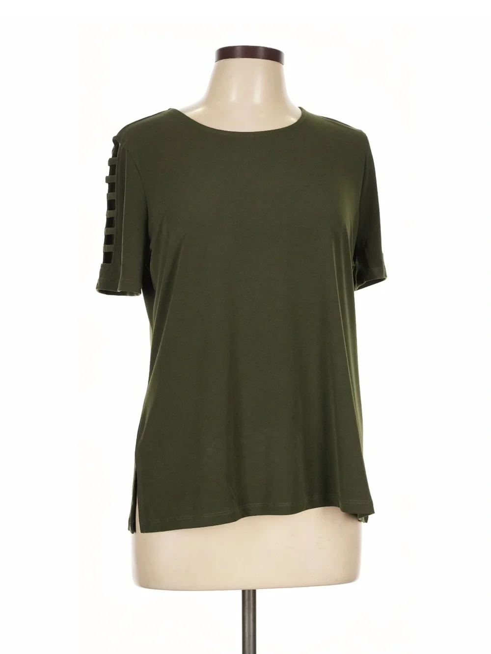 Michael Michael Kors Olive Green Short Sleeve Women's Top